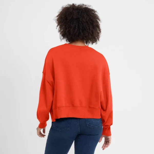 Detroit tigers nike womens oversized high hip pullover sweatshirt Orange XL