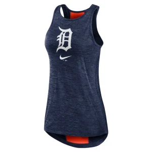 Detroit tigers nike womens right mix high neck tank top Navy S