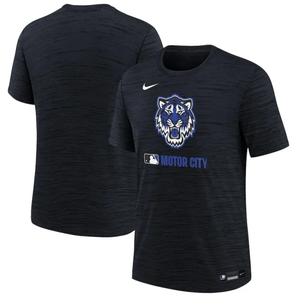 Detroit tigers nike youth authentic collection city connect velocity performance t shirt Navy
