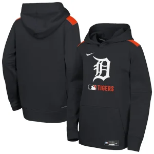 Detroit tigers nike youth authentic collection performance pullover hoodie Navy