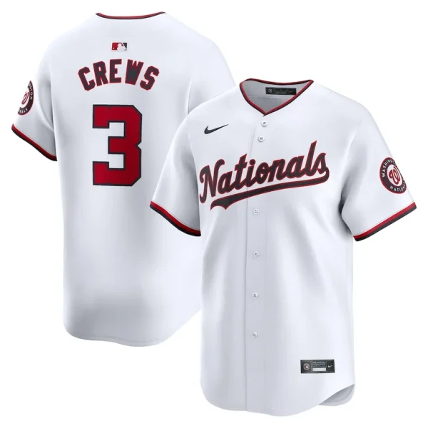 Dylan crews washington nationals nike home limited player jersey White