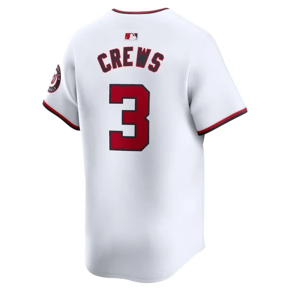 Dylan crews washington nationals nike home limited player jersey White L