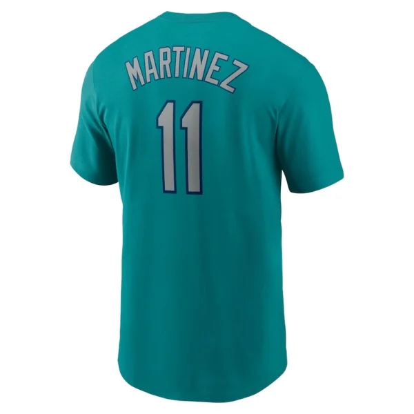 Edgar martinez seattle mariners nike cooperstown collection name number t shirt Aqua L