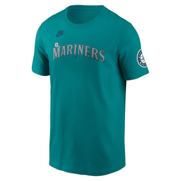Edgar martinez seattle mariners nike cooperstown collection name number t shirt Aqua M