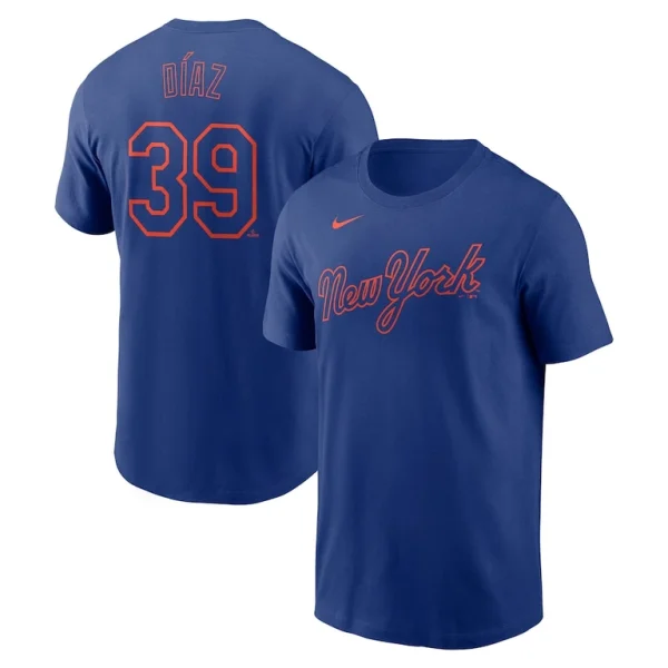 Edwin diaz new york mets nike fuse name number t shirt Royal