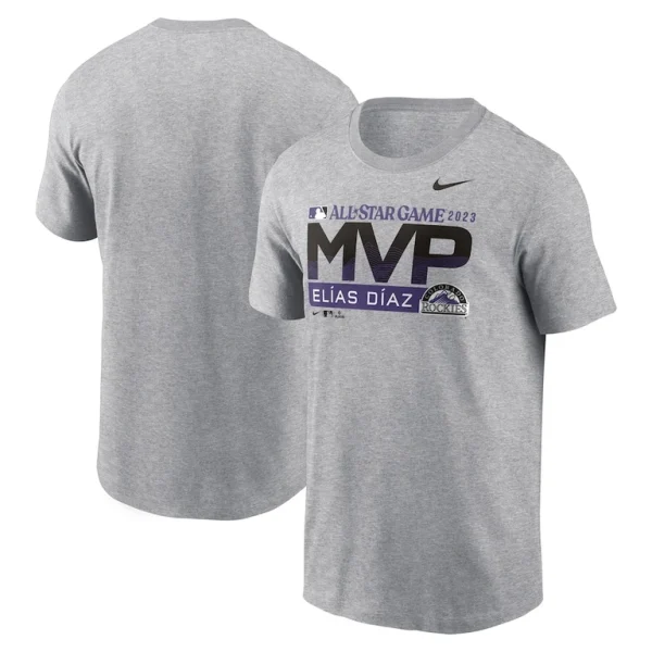 Elias diaz nike 2023 mlb all star game mvp t shirt Heather gray