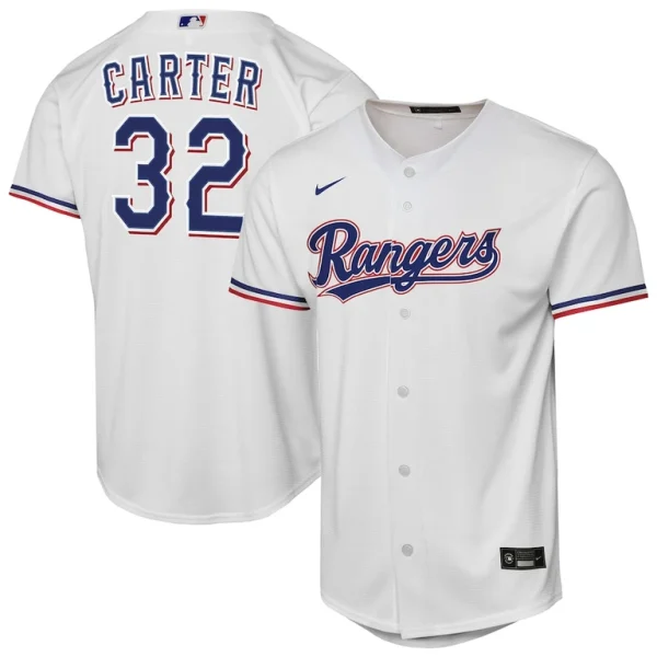 Evan carter texas rangers nike youth home replica player jersey White