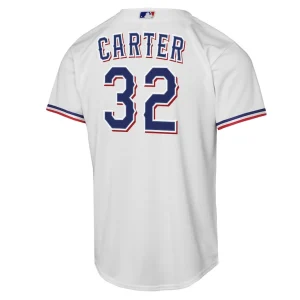 Evan carter texas rangers nike youth home replica player jersey White Yth L