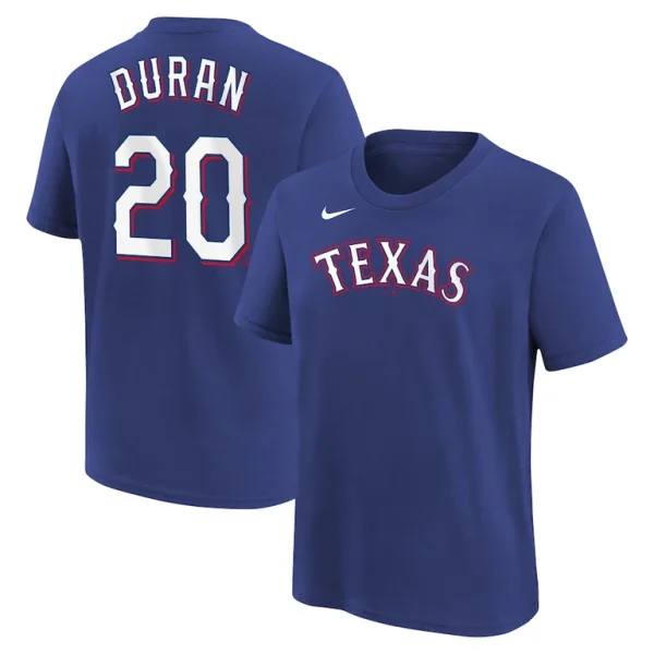 Ezequiel duran texas rangers nike youth name number t shirt Royal