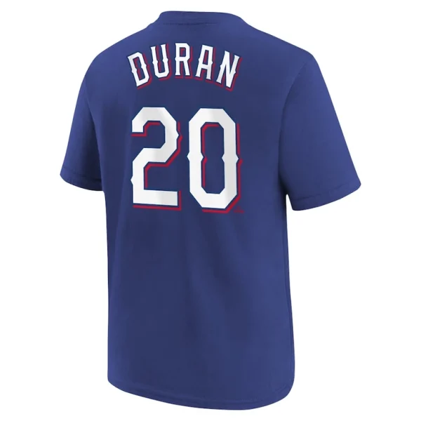 Ezequiel duran texas rangers nike youth name number t shirt Royal Yth L