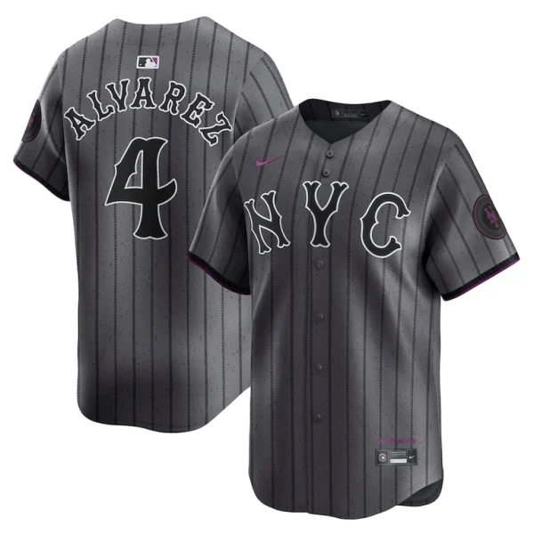 Francisco alvarez new york mets nike city connect limited jersey Gray