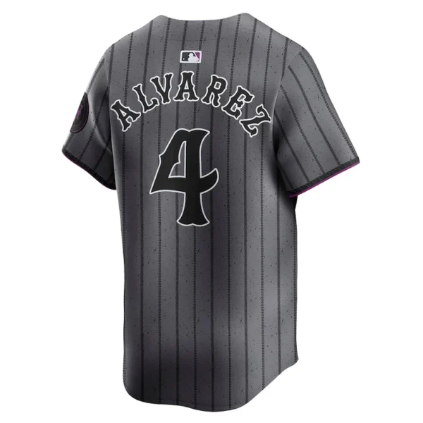 Francisco alvarez new york mets nike city connect limited jersey Gray L