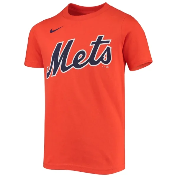 Francisco lindor new york mets nike youth player name number t shirt Orange Yth M