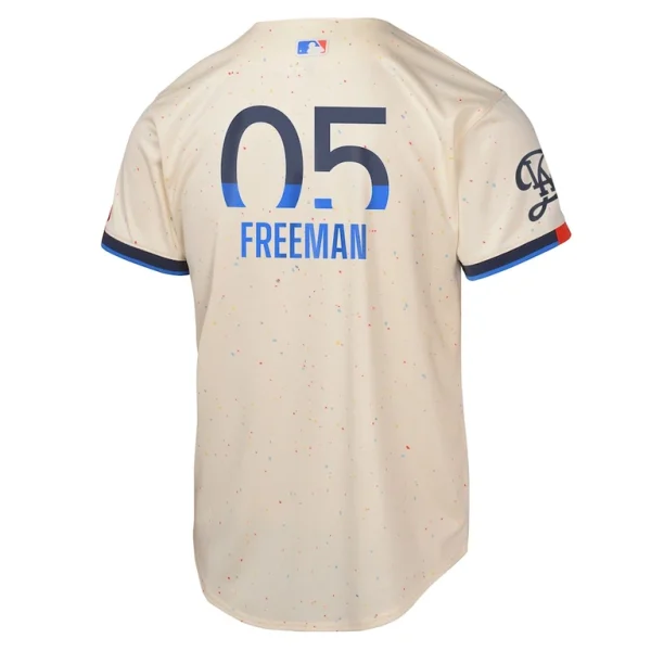 Freddie freeman los angeles dodgers nike youth 2024 city connect limited player jersey Cream Yth L