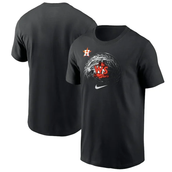 Houston astros nike 2022 world series worldwide event t shirt Black