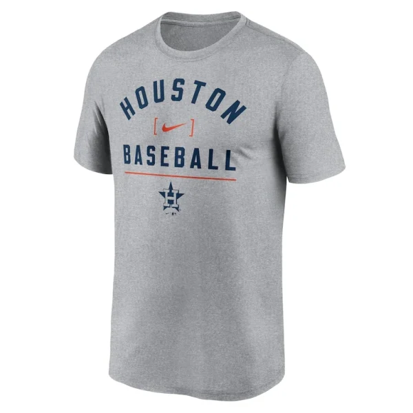 Houston astros nike arch baseball stack performance t shirt Heather charcoal M