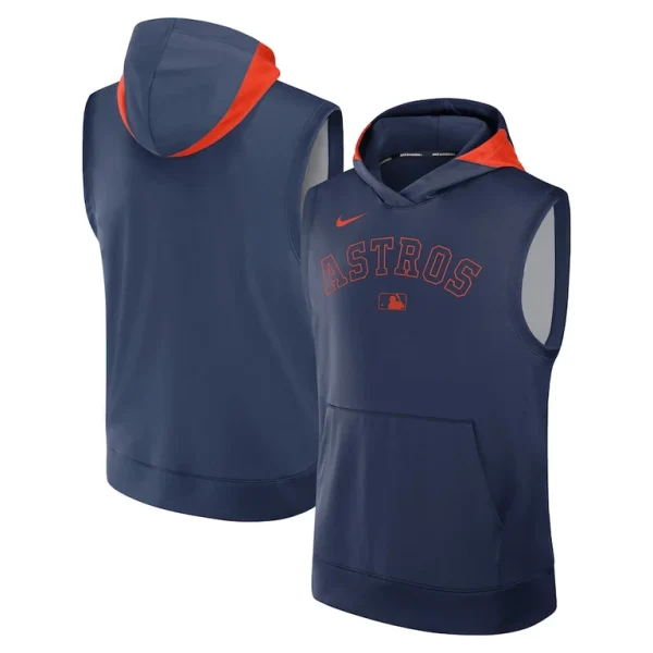 Houston astros nike authentic collection performance sleeveless pullover hoodie Navy