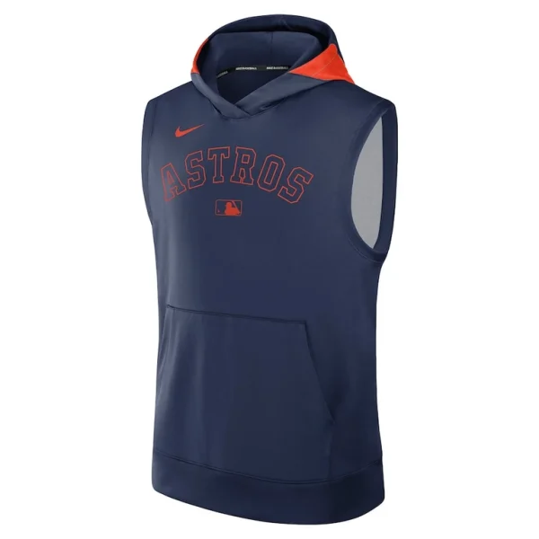 Houston astros nike authentic collection performance sleeveless pullover hoodie Navy L