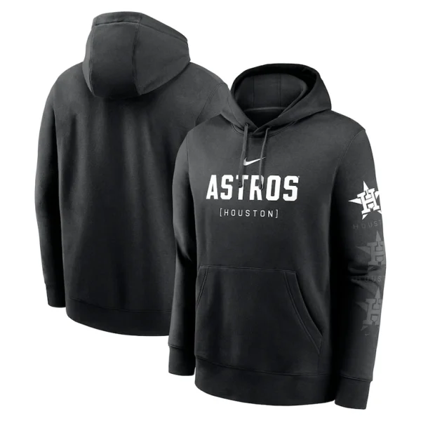 Houston astros nike fashion club pullover hoodie Black