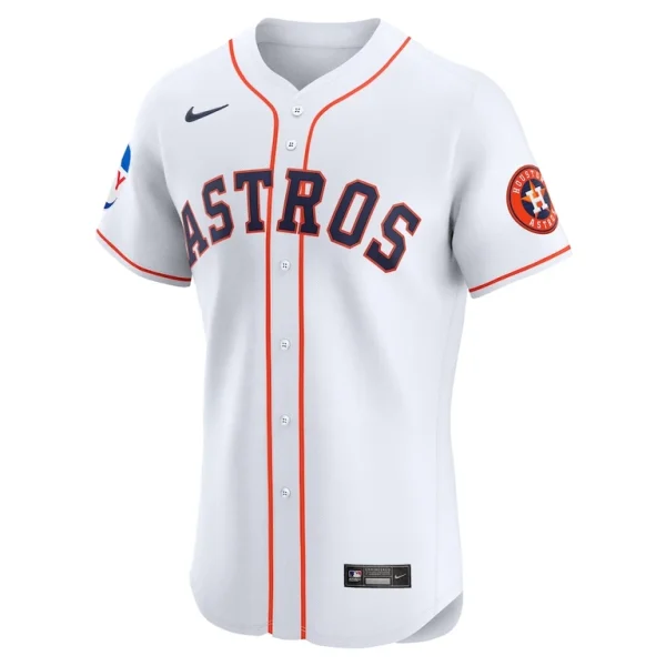 Houston astros nike home elite patch jersey White 44