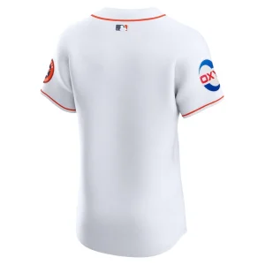 Houston astros nike home elite patch jersey White 48