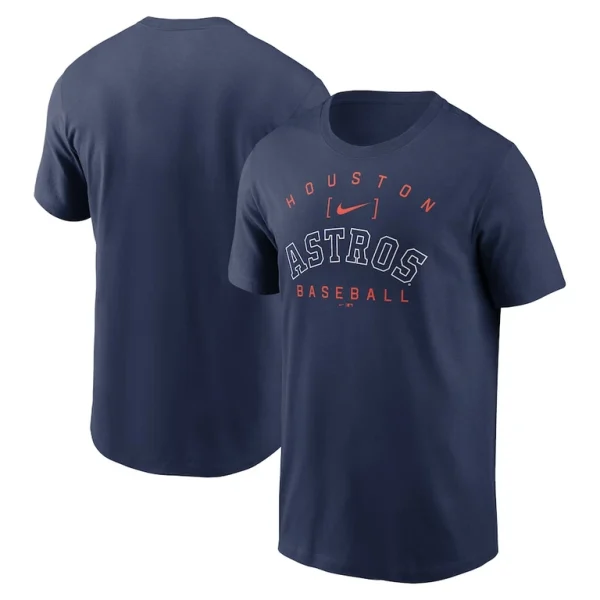 Houston astros nike home team athletic arch t shirt Navy
