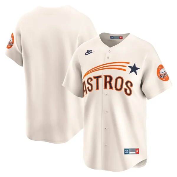 Houston astros nike throwback cooperstown collection limited jersey Cream