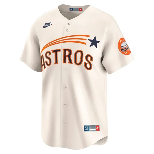 Houston astros nike throwback cooperstown collection limited jersey Cream M