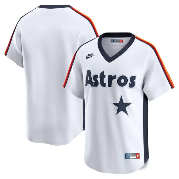 Houston astros nike throwback cooperstown collection limited jersey White