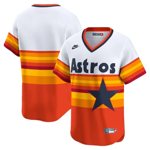 Houston astros nike throwback cooperstown collection limited jersey White