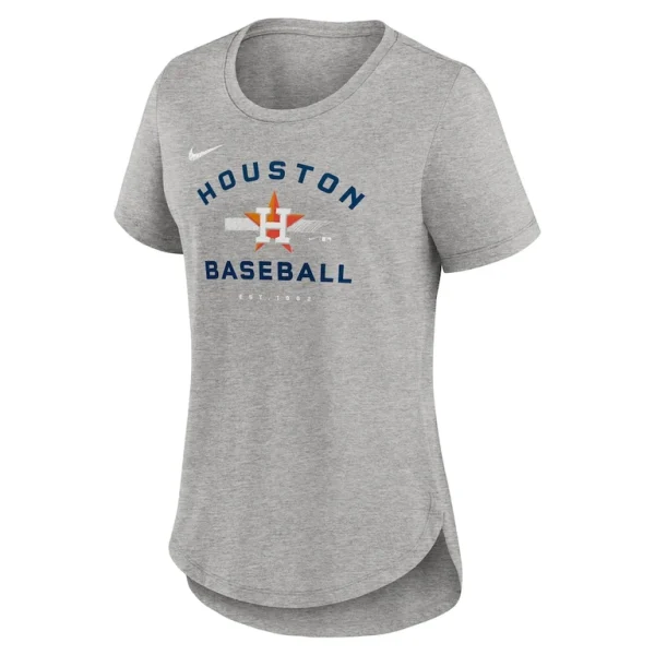 Houston astros nike womens hot prospect tri blend t shirt Heather gray S