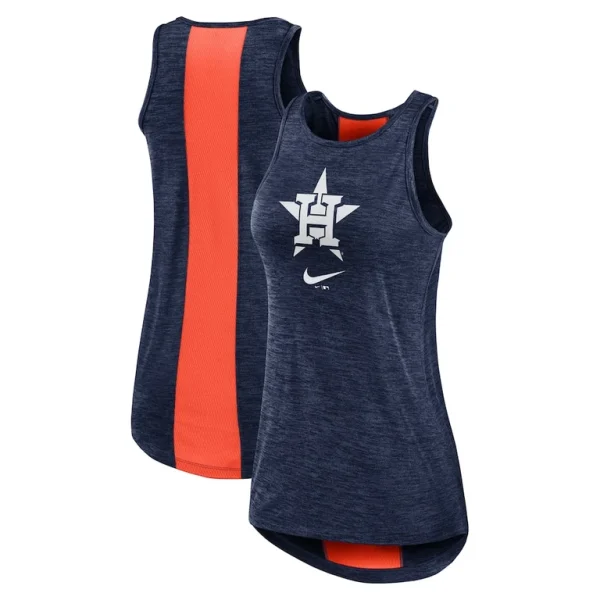 Houston astros nike womens right mix high neck tank top Navy