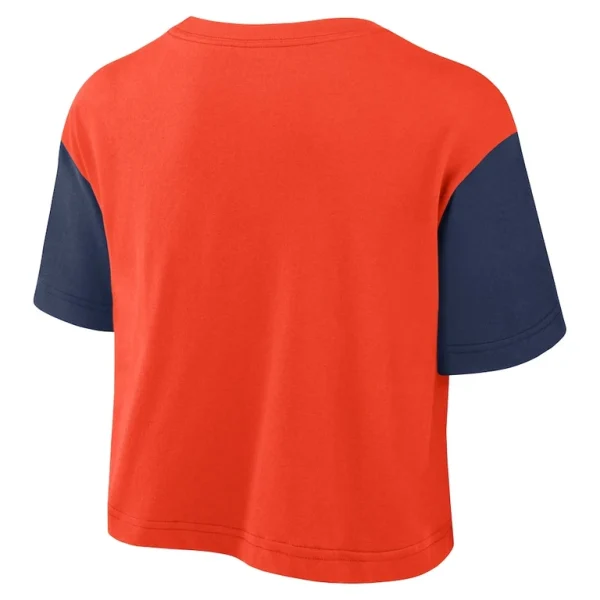 Houston astros nike womens script cropped performance t shirt Orangenavy M