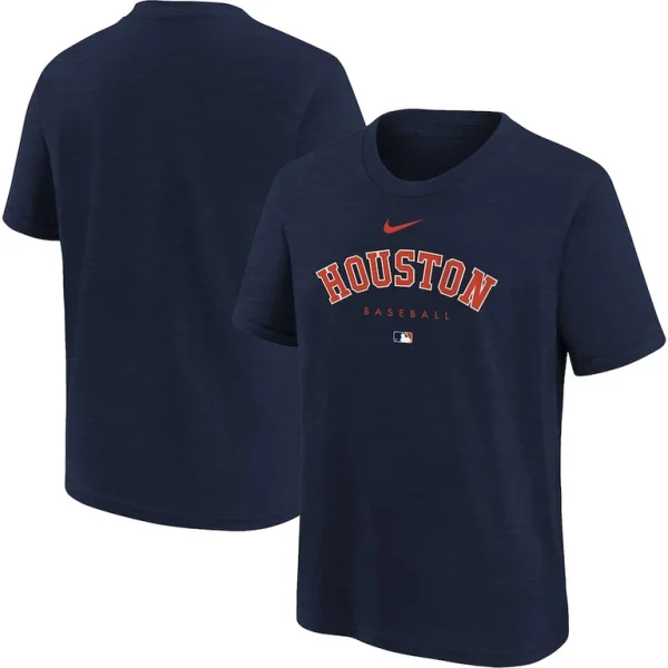 Houston astros nike youth authentic collection early work tri blend t shirt Navy