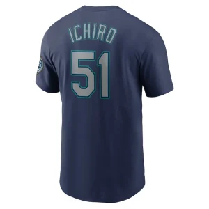 Ichiro suzuki seattle mariners nike 2025 national baseball hall of fame name number t shirt Navy L