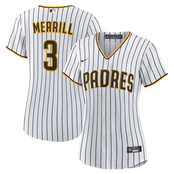 Jackson merrill san diego padres nike womens home replica jersey White