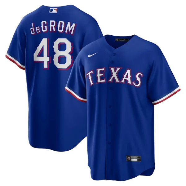 Jacob degrom texas rangers nike away replica player jersey Royal