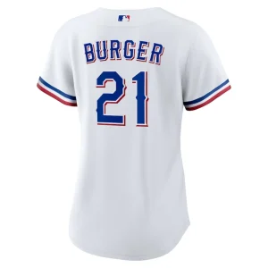 Jake burger texas rangers nike womens home replica jersey White L