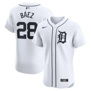 Javier baez detroit tigers nike home elite player jersey White