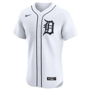 Javier baez detroit tigers nike home elite player jersey White 44