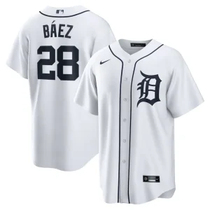 Javier baez detroit tigers nike home replica player jersey White