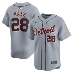 Javier baez detroit tigers nike road limited player jersey – gray Multi