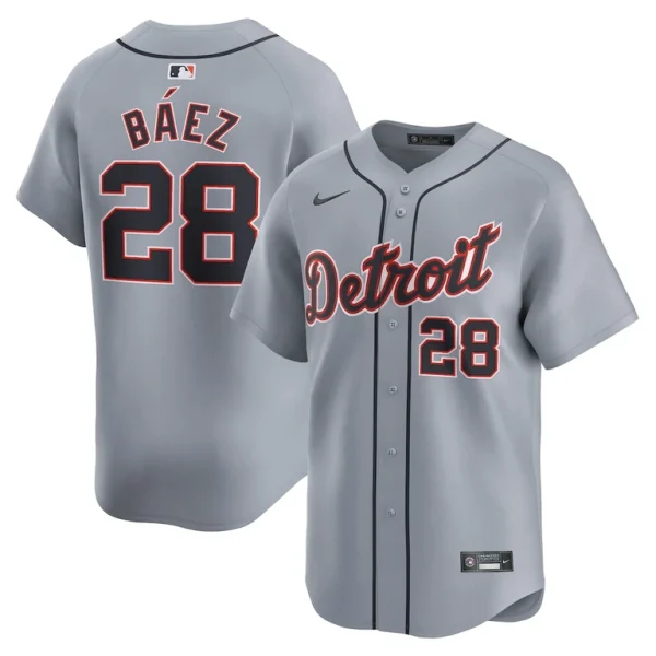 Javier baez detroit tigers nike road limited player jersey – gray Multi