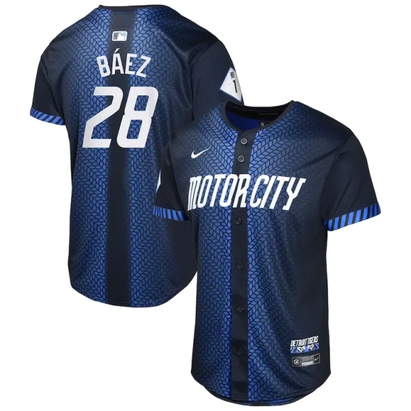 Javier baez detroit tigers nike youth 2024 city connect limited jersey Navy