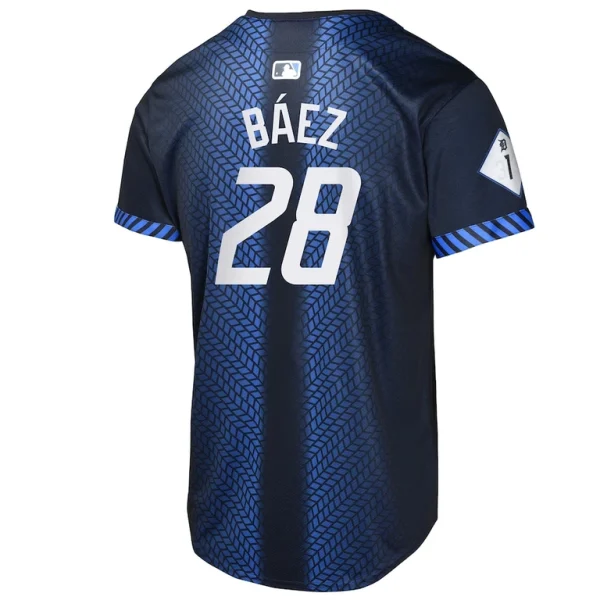 Javier baez detroit tigers nike youth 2024 city connect limited jersey Navy Yth L
