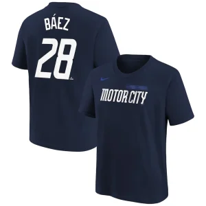 Javier baez detroit tigers nike youth 2024 city connect name number t shirt Navy
