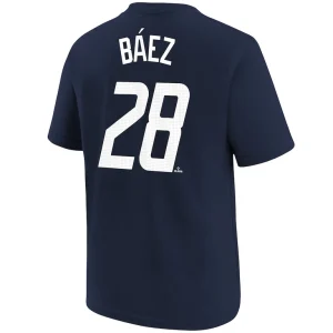 Javier baez detroit tigers nike youth 2024 city connect name number t shirt Navy Yth L