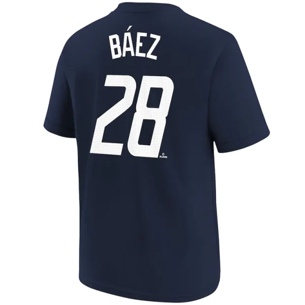 Javier baez detroit tigers nike youth 2024 city connect name number t shirt Navy Yth L