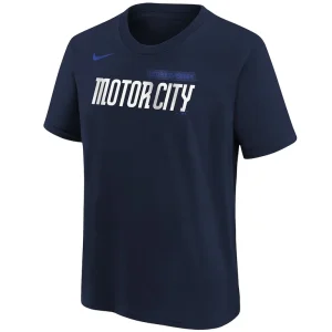 Javier baez detroit tigers nike youth 2024 city connect name number t shirt Navy Yth M