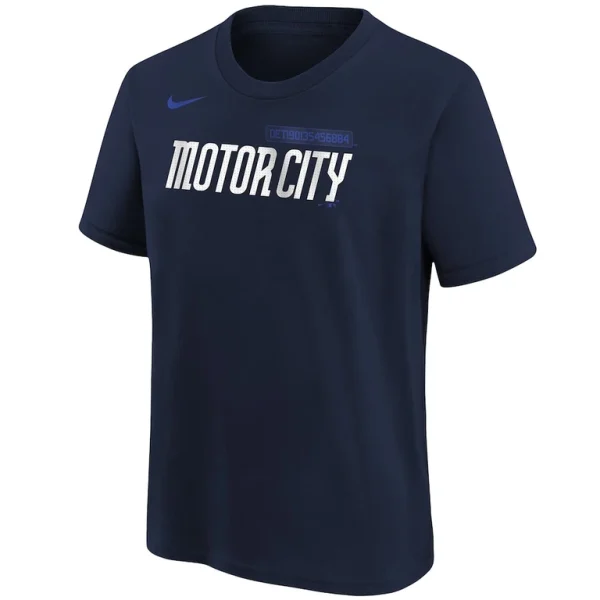 Javier baez detroit tigers nike youth 2024 city connect name number t shirt Navy Yth M